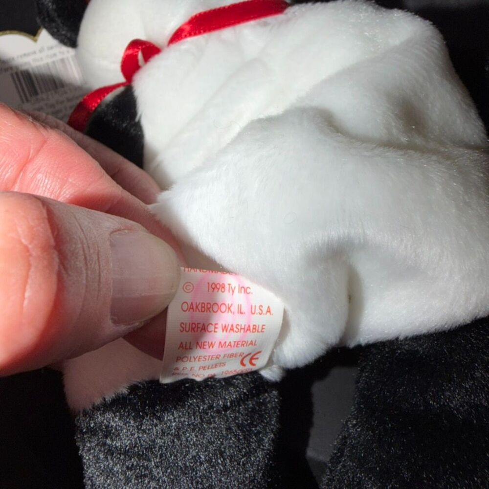 Ty Beanie Baby Fortune Panda Bear Plush 1998 w/ Hang Tag Retired Vintage - Picture 14 of 16